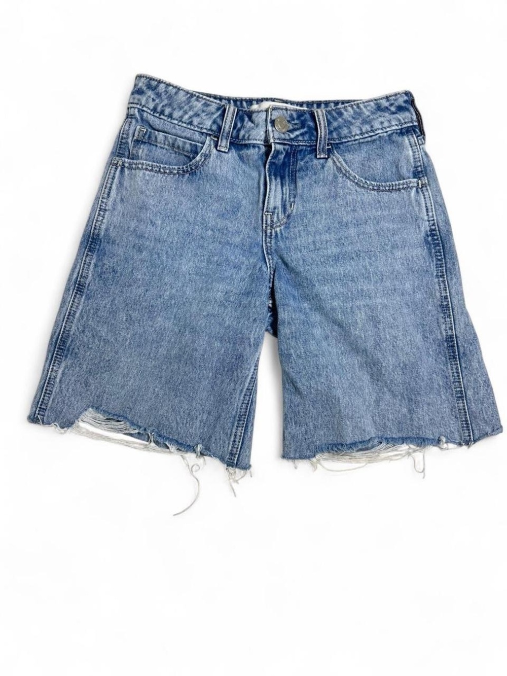 Hollister Low Rise Baggy Jorts W23 Y2K Light Wash Denim Shorts